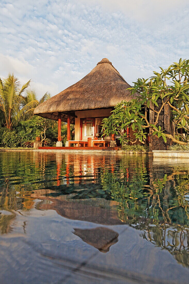 View of idyllic Master suite of the Shanti Maurice Resort, Souillac, Mauritius, Africa