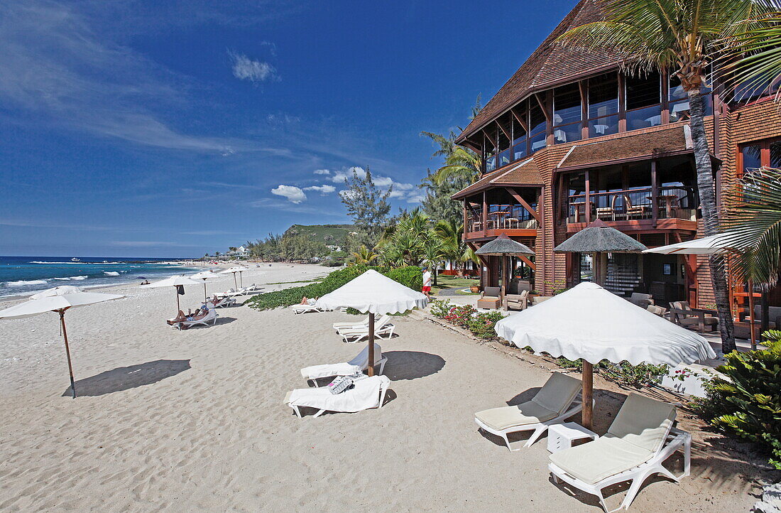 Saint Alexis hotel at the beach, Saint Gilles les Bains, La Reunion, Indian Ocean