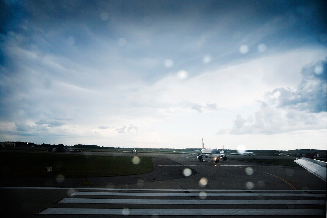 Airplane on Runway, Shanghai, China