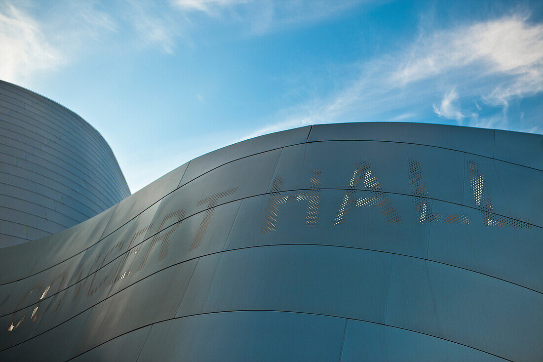 Curved Roof Line of a Modern Building, Los Angeles, CA, USA