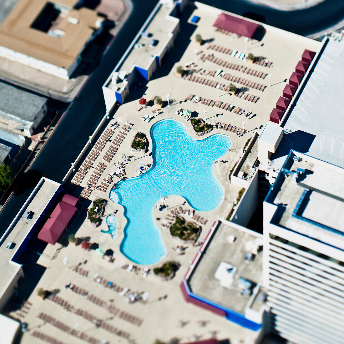 Aerial View of Swimming Pool, Las Vegas, Nevada, USA