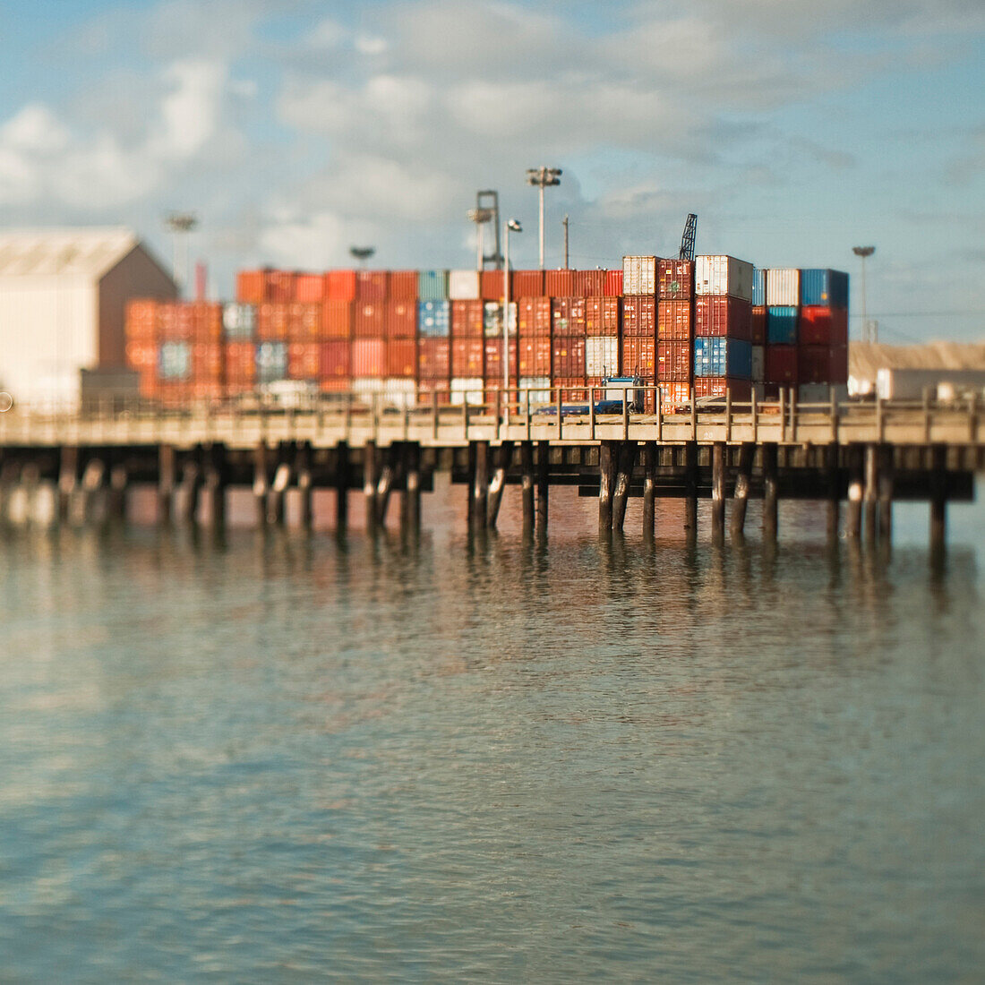 Cargo Shipping Containers on a Dock, San Francisco, California, USA