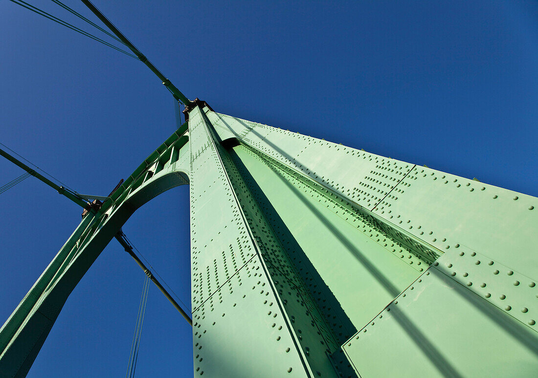 Suspension Bridge Pylon, Portland, Oregon, USA