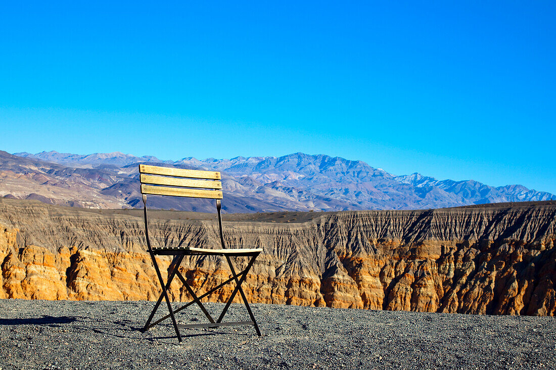 Chair in Desert Landscape, CA, USA