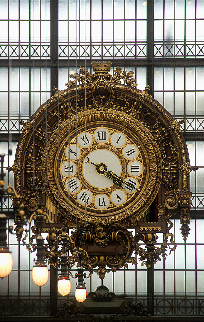Clock in the Musee d'Orsay, Paris, France