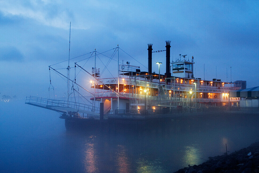 Riverboat at Night, New Orleans, Louisiana, USA