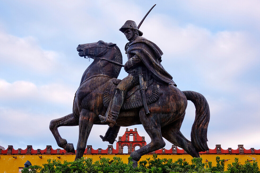 Statue of Mexican Revolutionary, San Miguel de Allende, Guanajuato, Mexico