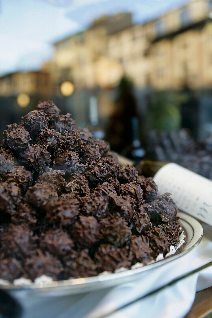Chocolate truffle, Florence, Tuscany, Italy