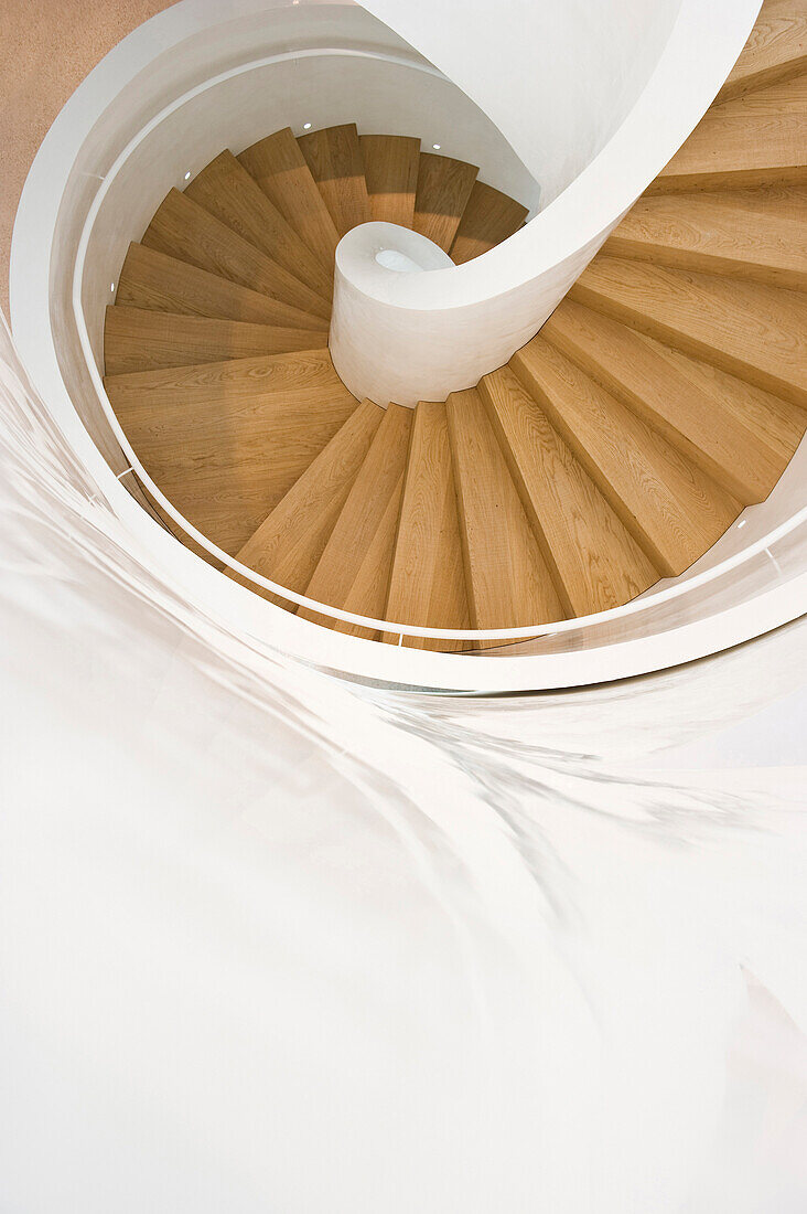 Spiral staircase, Vitra Design Museum, Weil am Rhein, Baden-Wurttemberg, Germany