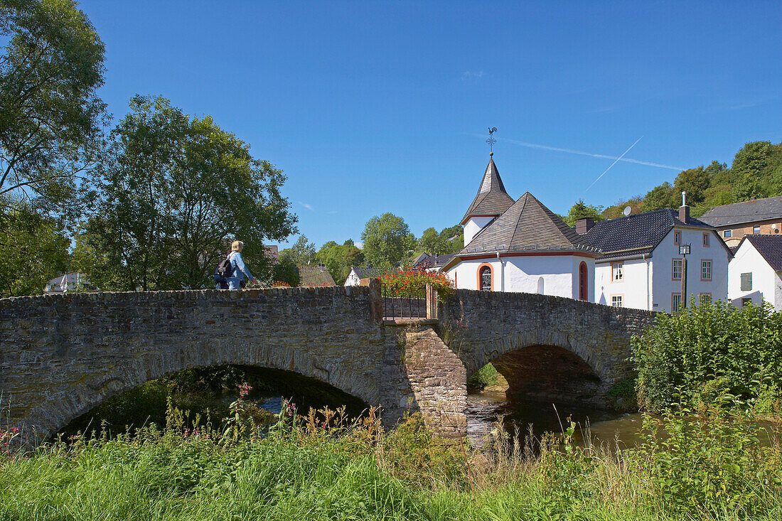 Brigidakapelle an der Kyll, Kronenburg, Eifel, Nordrhein-Westfalen, Deutschland, Europa