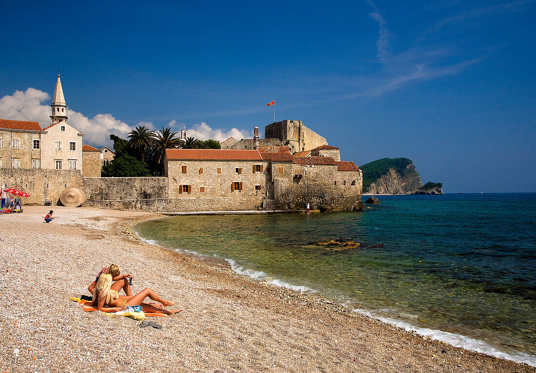 Beach scene, Budva, Montenegro