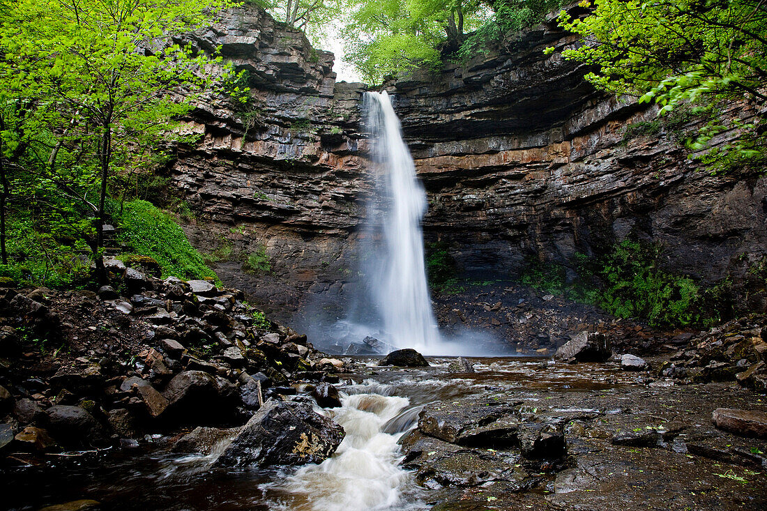 Hardraw Force waterfall, Hawes, Yorkshire, UK - England