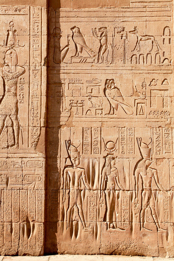 Wall carvings at Temple of Horus, Edfu, Egypt
