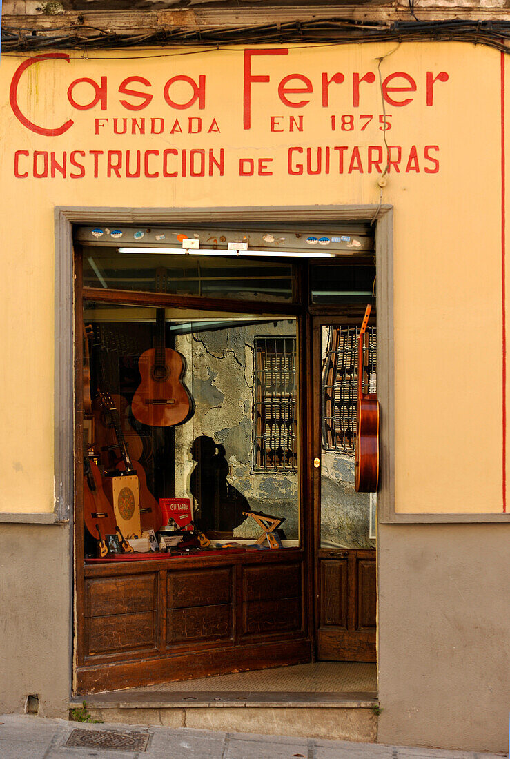 Casa Ferrer, Guitar design shop, Province Granada, Andalusia, Spain, Mediterranean Countries