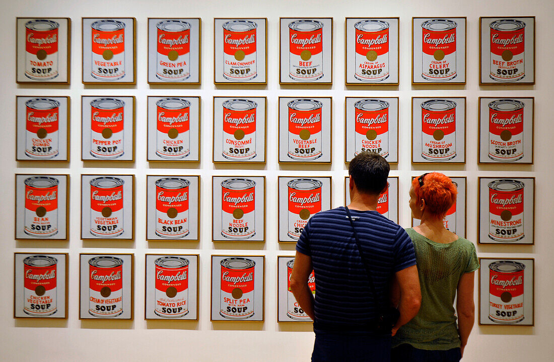 Museum of Modern Art, MoMa, Andy Warhole, Campbells Soup, MAnhattan, New York City, New York, USA, North America, America