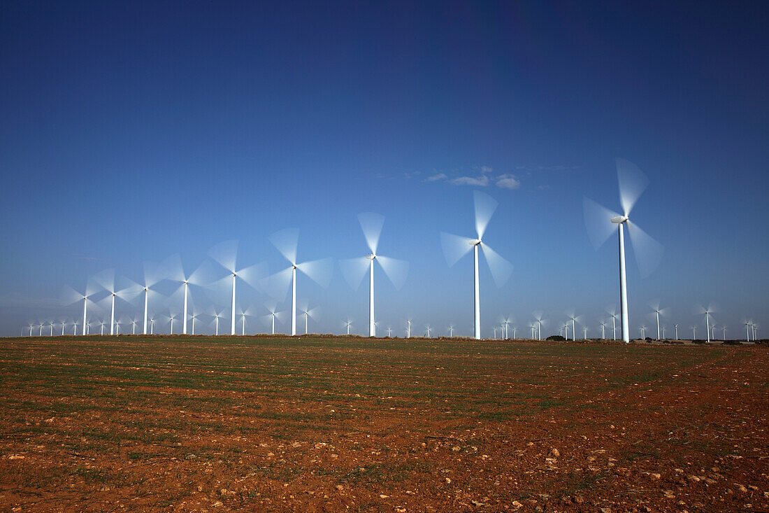 Windpark Atalaya de Canavate, Honrubia, La Mancha, Castilla, Spain