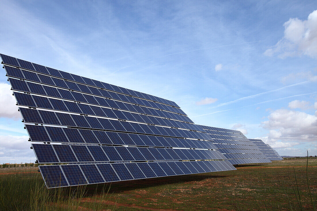 Photovoltaic Plant near Valdepeñas, La Mancha, Castilla, Spain