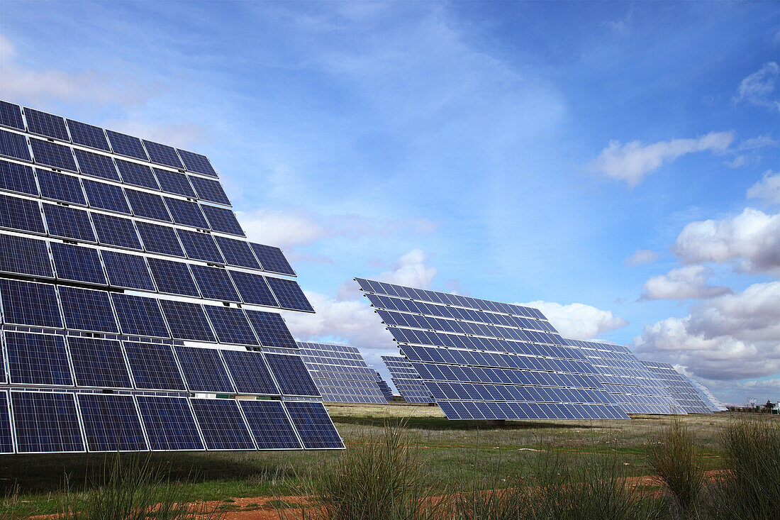 Photovoltaic Plant near Valdepeñas, La Mancha, Castilla, Spain