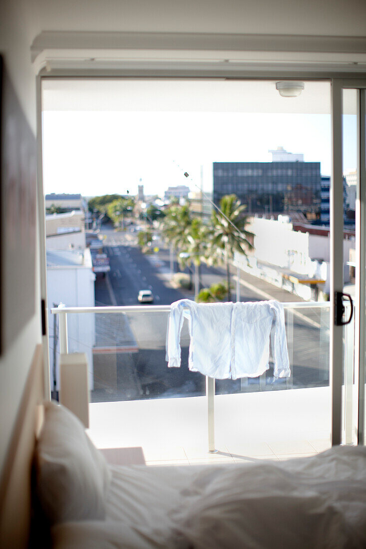 View on Victoria Parade, from Edge Apartment Hotel, city center  Rockhampton, Rockhampton, Queensland, Australia