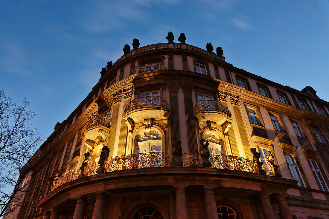 View of Ephraim Palais at night, Nikolai Quarter, Mitte, Berlin, Germany, Europe