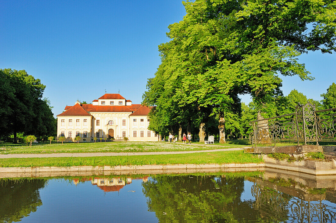 Lustheim castle in the sunlight, Schleissheim, Munich, Bavaria, Germany, Europe