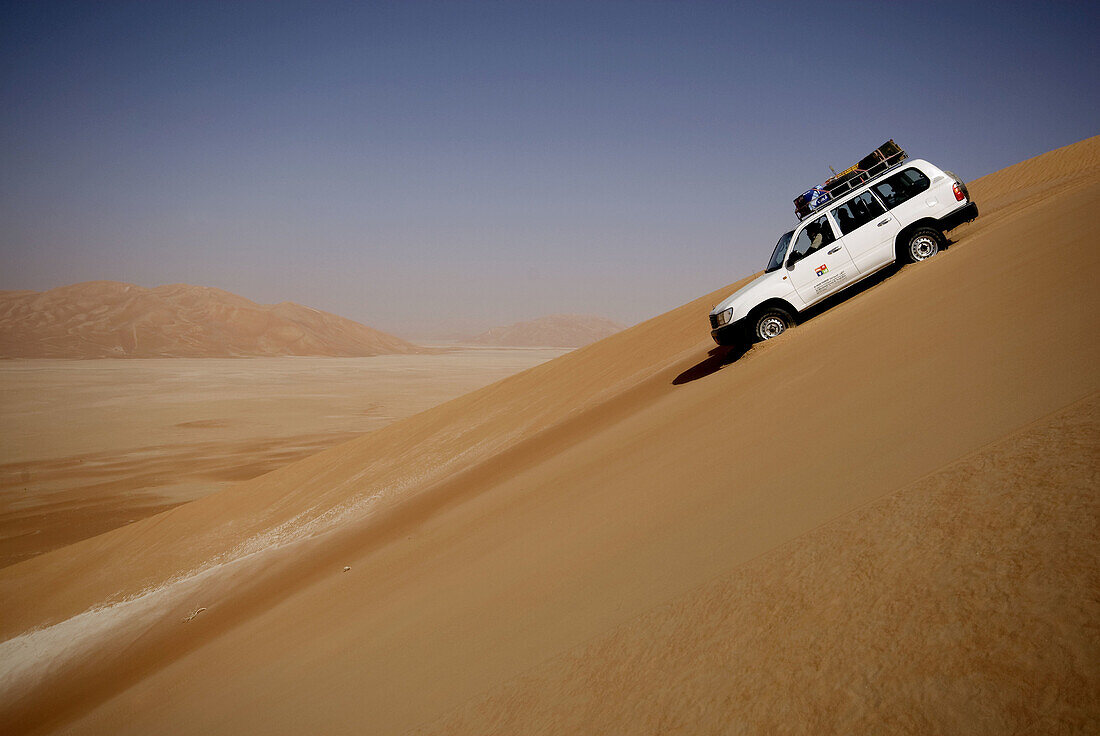 Driving on the dunes, Rub,  al Khali desert, Oman