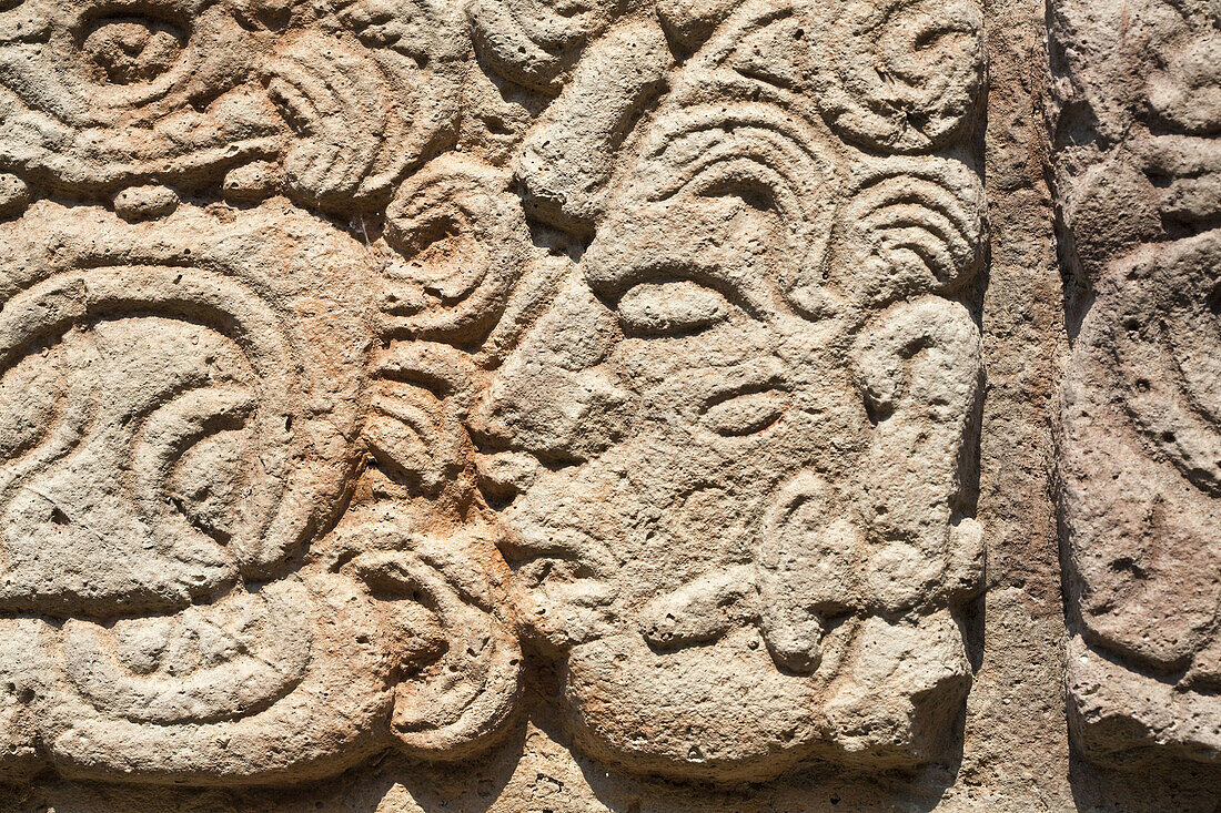 Stela P, West Court, Mayan ruins of Copan, Copan Ruinas, Honduras