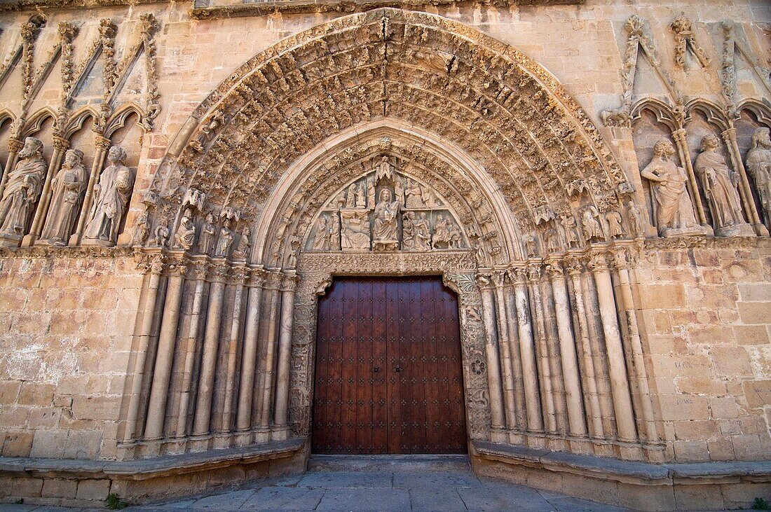 Santa Maria la Real chuch Olite medieval village Navarre Spain Europe