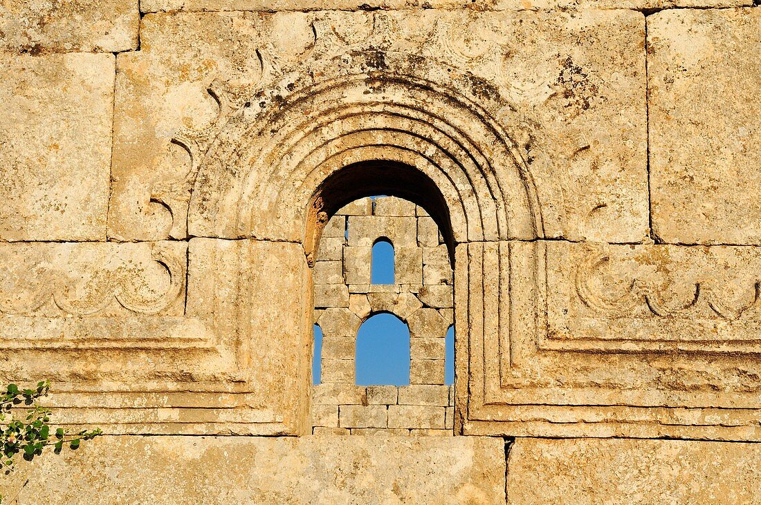 byzantine church ruin at the archeological site of Baqirha, Dead Cities, Syria, Middle East, West Asia