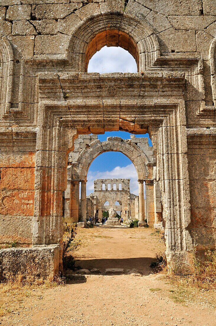 byzantine ruin of Saint Simeon Monastery, Qala'at Samaan, Qalaat Seman archeological site, Dead Cities, Syria, Middle East, West Asia