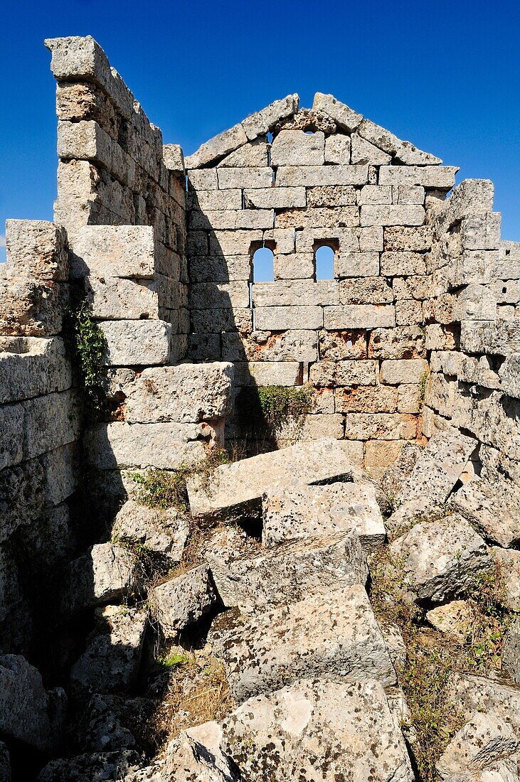 byzantine house ruin at the archeological site of Ba'uda, Baude, Baouda, Syria, Middle East, West Asia