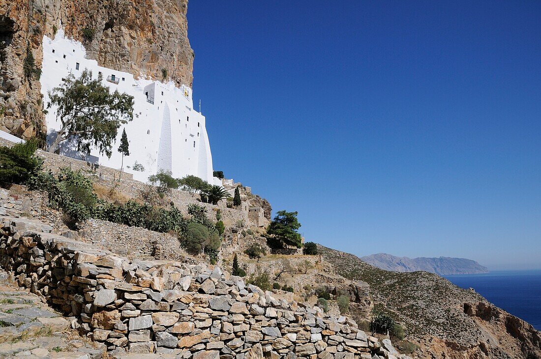 Greece, Cyclades, Amorgos Hozoviotissa Monastery