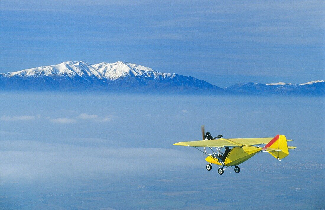 Above, Adventure, Aerial, Aeroplane, Aircraft, Airplane, Beauty, Blue, Canigou, Catalan, Flight, Flying, France, Freedom, French, Landscape, Languedoc roussillon, Massif, Mount, Mountain, Mountains, Mt canigou, Nature, Orientales pyrenees, Over, Overview,