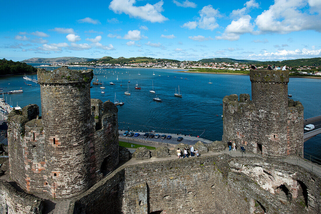 Conwy Castle in Conwy, Wales, UK