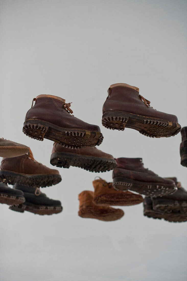 Walking shoes, Tyrolean State Museum, Innsbruck, Tyrol, Austria