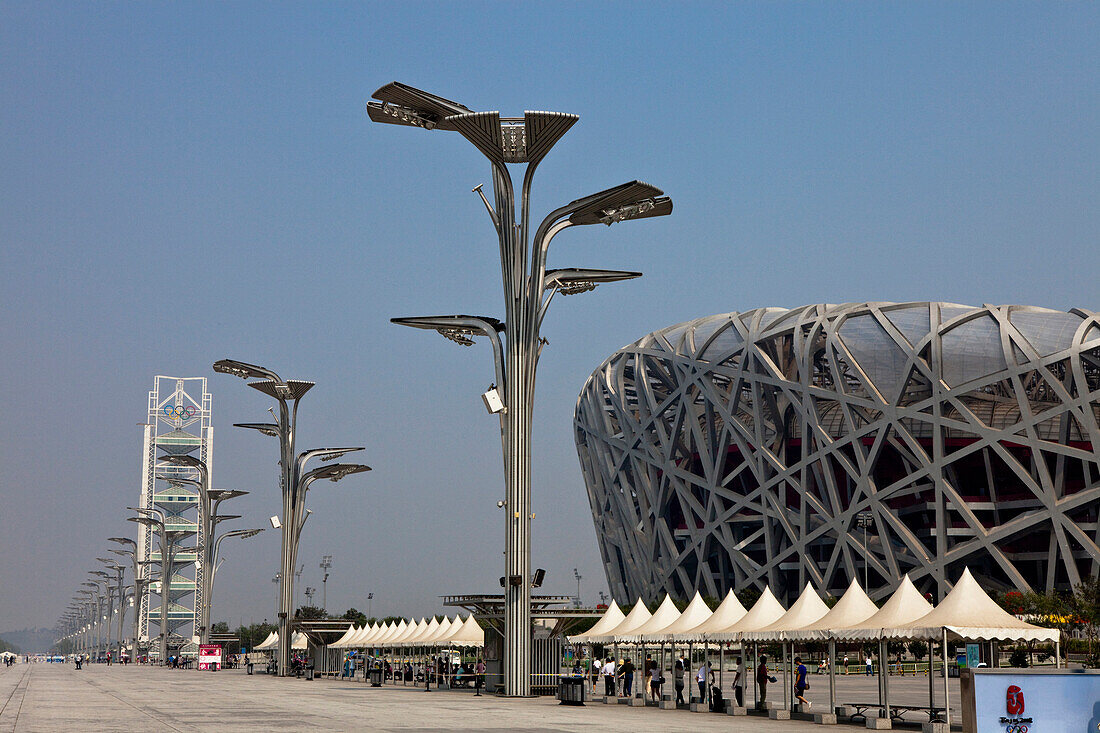 Olympic National stadium, birds nest, Peking, Beijing, People's Republic of China