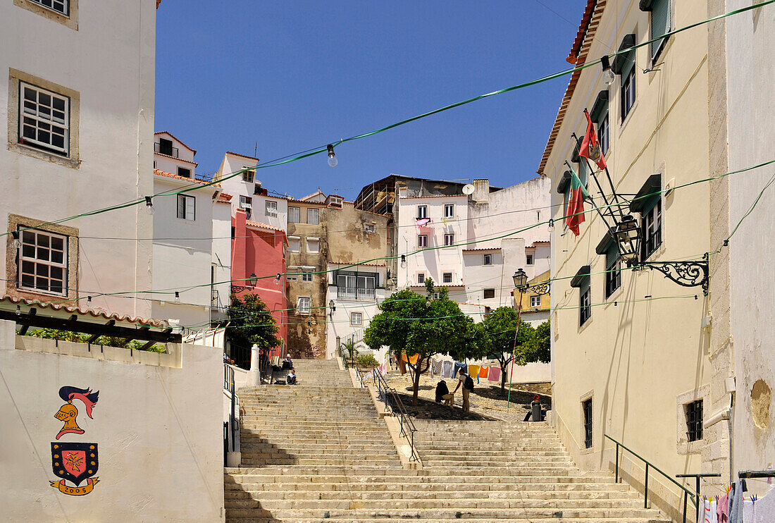 Staircase, Alfama, Lisbon, Portugal
