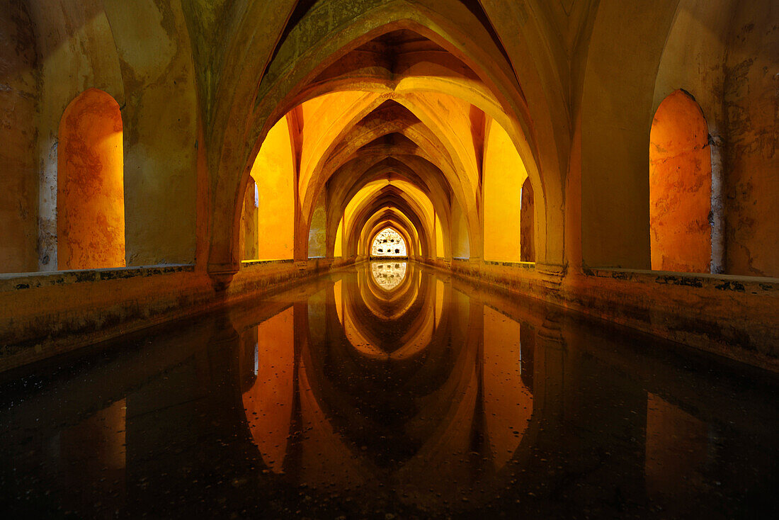 Detail of the royal palace Alcazar, Sevilla, Andalusia, Spain, Europe