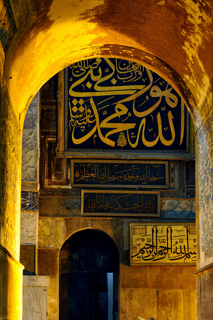 Detail in der Hagia Sophia, Istanbul, Türkei, Europa