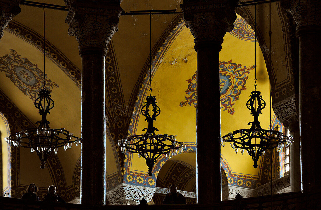 Deckengewölbe in der Hagia Sophia, Istanbul, Türkei, Europa