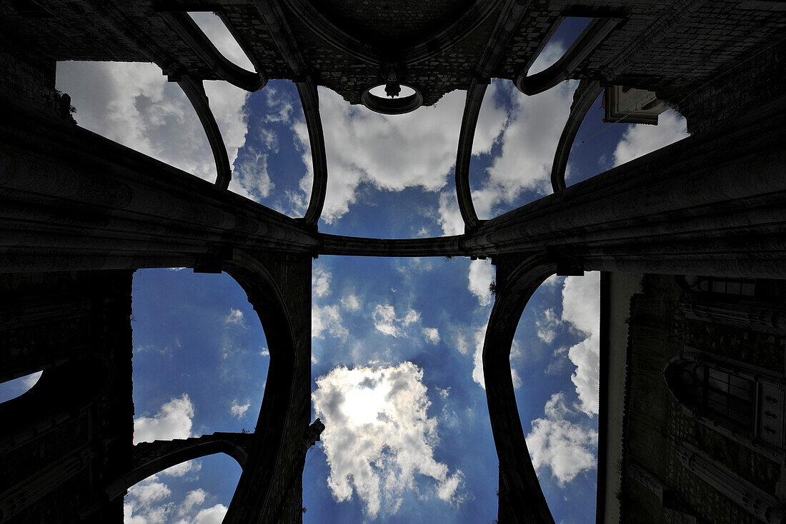 Ruins of the minster of Convento do Carmo, Lisbon, Portugal, Europe