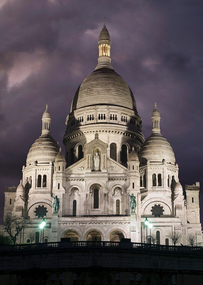 Basilica Sacre Coeur at night, Paris, France