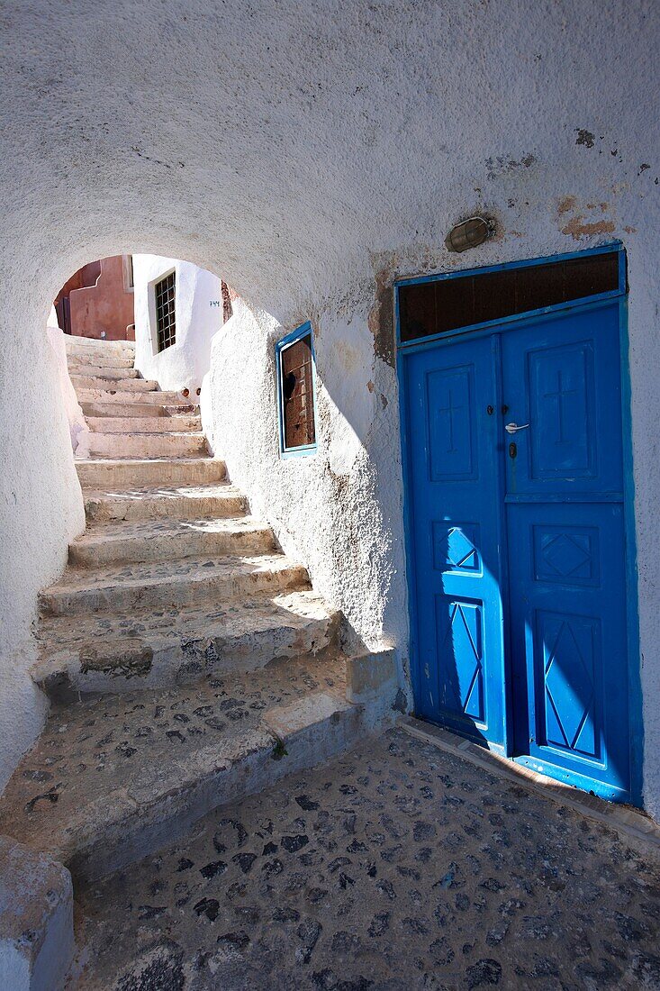 oia Ia Santorini Town- Greek Cyclades islands.