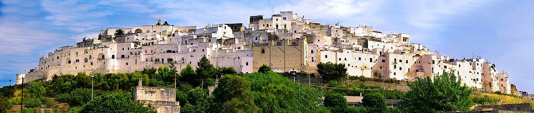 The white city of Ostuni, Puglia, South Italy