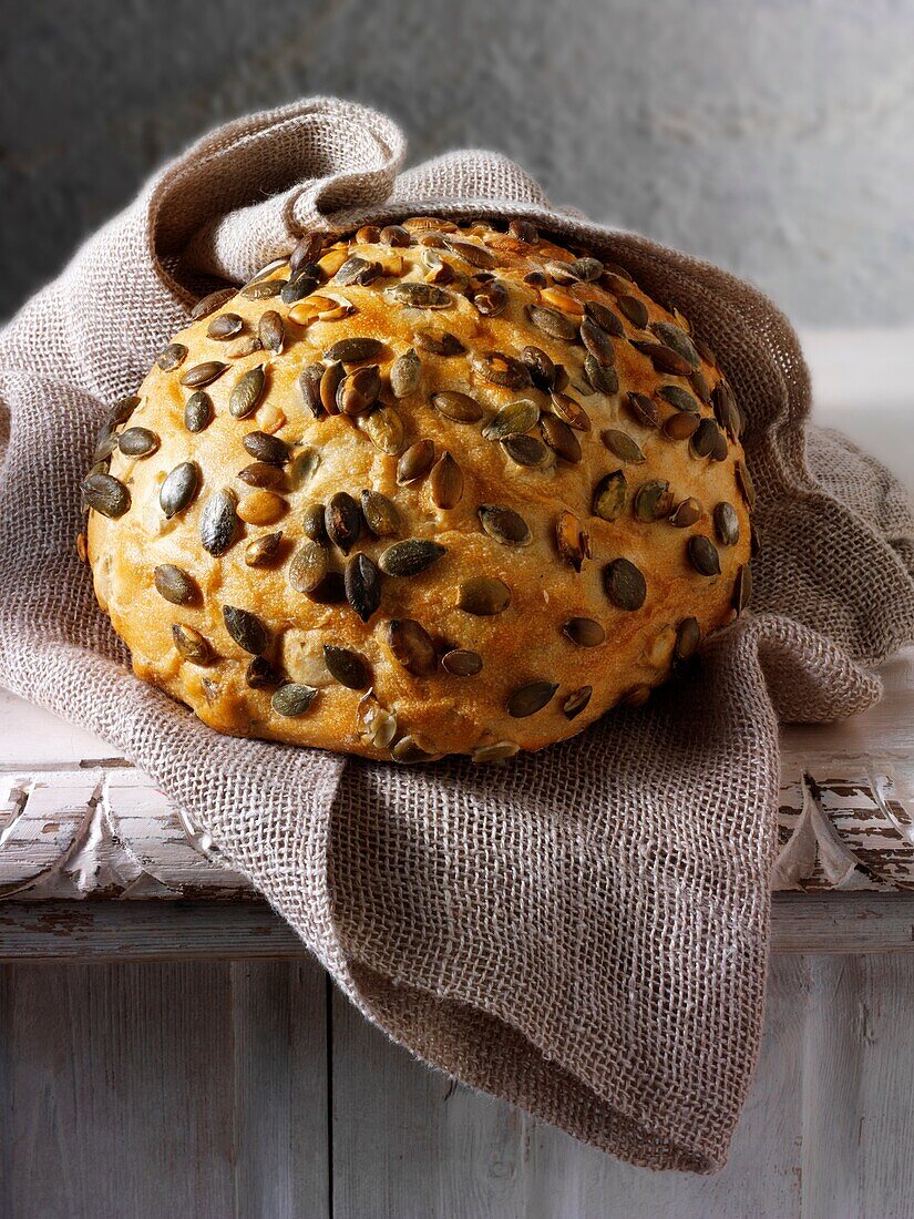 Artisan organic Pumpkin seed bread loaf