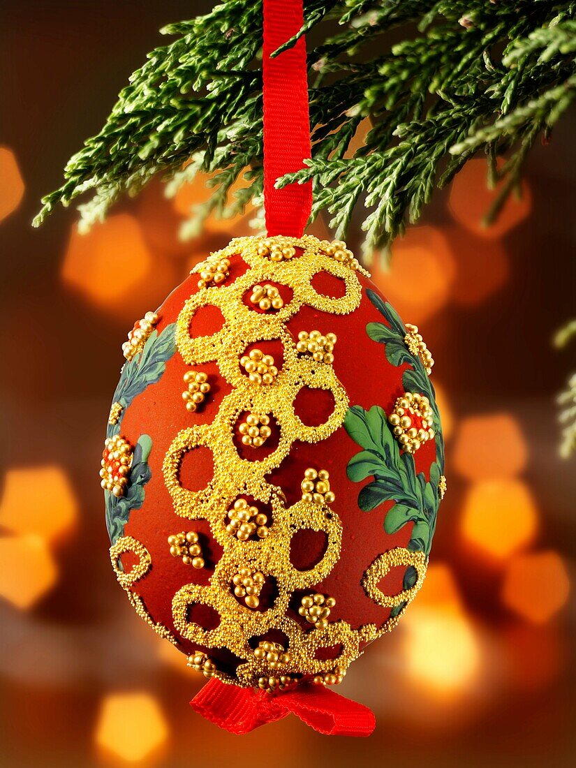 Traditional Christmas tree bauble decoration