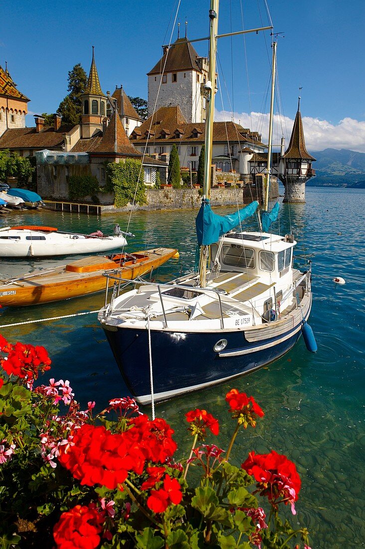 Oberhoffen Castle Lake Thun Bernese Oberland Switzerland