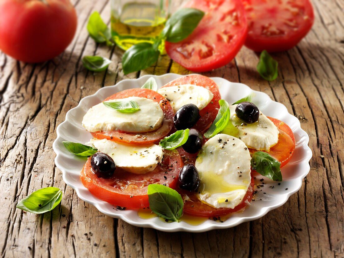 Buffalo mozerella and tomato salad