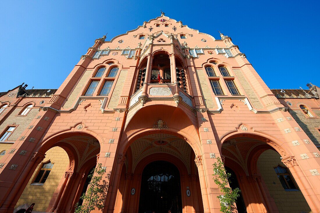 Art Nouveau Sezession City Hall designed by Lechner Ödön with Zolnay tiles, Hungary Kecskemét