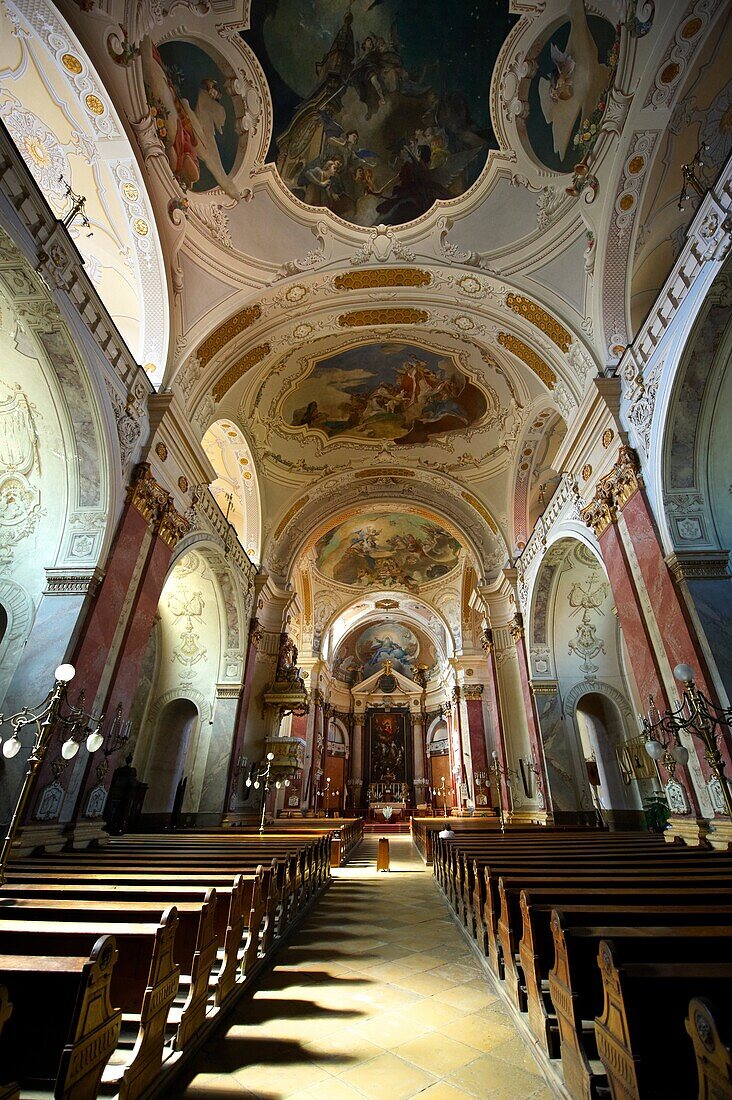 Baroque interior of The Great Church, Hungary Kecskemét